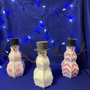 Handmade tealight snowmen